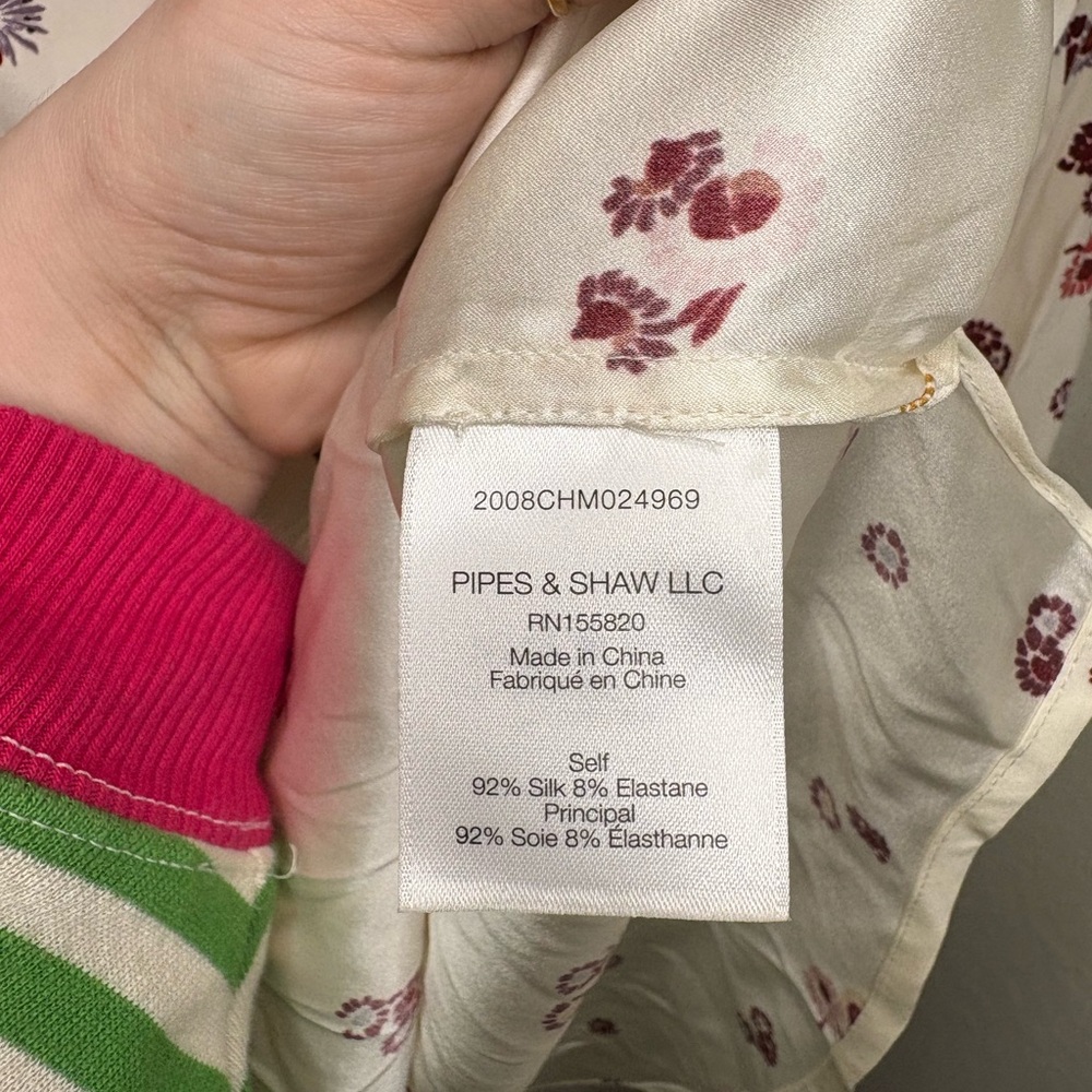 Veronica Beard Fey mock-neck floral silk blouse top size 2 - Picture 15 of 16